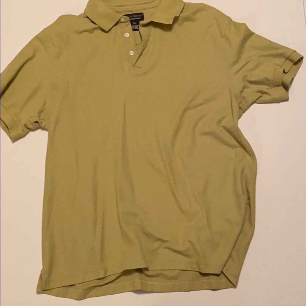100% Pima Cotton Polo XL Light Moss Green EUC